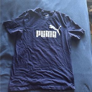 Puma Classic Navy Tee with White Logo